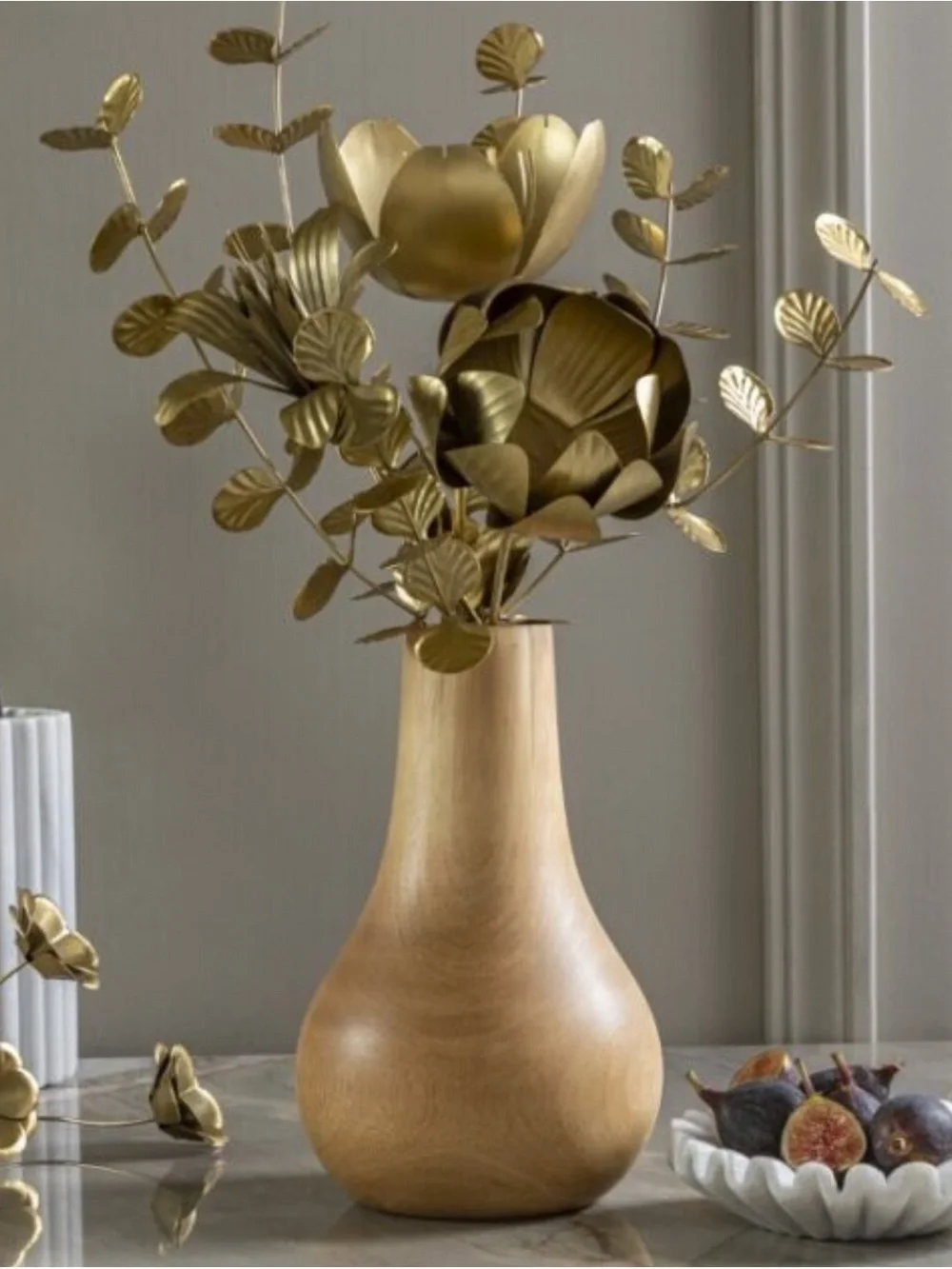Mango Wood Teardrop Handmade Vase